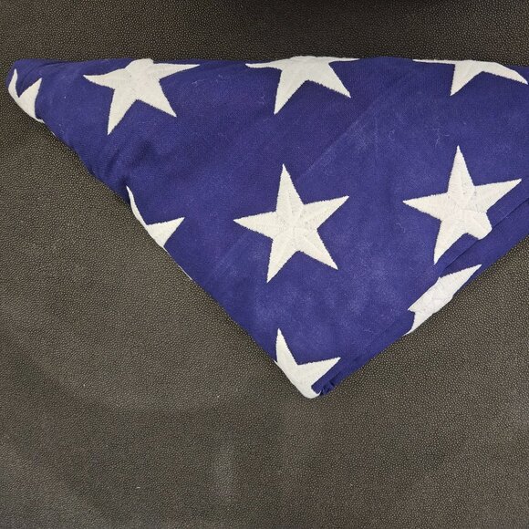 NEW VALLEY FORGE BEST 100% COTTON BUNTING AMERICAN FLAG - VETERAN CASKET 9.5'x5' - Picture 4 of 16